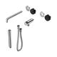 Nero Serenity Progressive Shower System With Spout Chrome Marquina Black Handle & Slim Shower Trim Kit Only