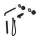 Nero Serenity Progressive Shower System With Spout Matte Black Marquina Black Handle & Slim Shower Trim Kit Only