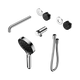 Nero Serenity Progressive Shower System With Spout Chrome Marquina Black Handle & Serenity Hand Shower Trim Kit Only