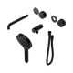 Nero Serenity Progressive Shower System With Spout Matte Black Marquina Black Handle & Serenity Hand Shower Trim Kit Only