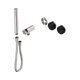 Nero Serenity Progressive Brushed Nickel w/ Marquina Black Shower System & Slim Shower Trim Kit Only