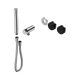 Nero Serenity Progressive Chrome w/ Marquina Black Shower System & Slim Shower Trim Kit Only