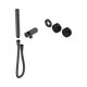 Nero Serenity Progressive Gun Metal w/ Marquina Black Shower System & Slim Shower Trim Kit Only