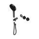 Nero Serenity Progressive Shower System Gun Metal Marquina Black Handle & Serenity Hand Shower Trim Kit Only