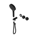 Nero Serenity Progressive Shower System Matte Black Marquina Black Handle & Serenity Hand Shower Trim Kit Only