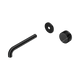 Nero Serenity Progressive Wall Basin Mixer 185Mm Spout Marquina Black Handle Trim Kit Only Matte Black