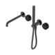 Nero Serenity Progressive Shower System With Spout With Marquina Black Handle & Slim Shower Gun Metal