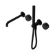 Nero Serenity Progressive Shower System With Spout With Marquina Black Handle & Slim Shower Matte Black