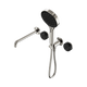 Nero Serenity Progressive Shower System With Spout Brushed Nickel Marquina Black Handle & Serenity Hand Shower