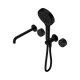 Nero Serenity Progressive Shower System With Spout Matte Black Marquina Black Handle & Serenity Hand Shower