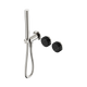 Nero Serenity Progressive Shower System Brushed Nickel Marquina Black Handle & Slim Shower