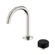 Nero Serenity Progressive Basin Mixer Arc Spout Brushed Nickel With Marquina Black Handle