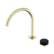 Nero Serenity Progressive Bath/Kitchen Mixer Arc Spout Brushed Gold With Marquina Black Handle