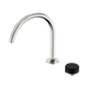 Nero Serenity Progressive Bath/Kitchen Mixer Arc Spout Brushed Nickel With Marquina Black Handle