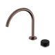Nero Serenity Progressive Bath/Kitchen Mixer Arc Spout Brushed Bronze With Marquina Black Handle