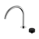 Nero Serenity Progressive Bath/Kitchen Mixer Arc Spout Chrome With Marquina Black Handle
