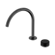 Nero Serenity Progressive Bath/Kitchen Mixer Arc Spout Gun Metal With Marquina Black Handle