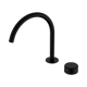 Nero Serenity Progressive Bath/Kitchen Mixer Arc Spout Matte Black With Marquina Black Handle