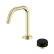 Nero Serenity Progressive Basin Mixer Edge Spout Brushed Gold With Marquina Black Handle
