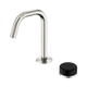 Nero Serenity Progressive Basin Mixer Edge Spout Brushed Nickel With Marquina Black Handle