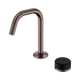 Nero Serenity Progressive Basin Mixer Edge Spout Brushed Bronze With Marquina Black Handle