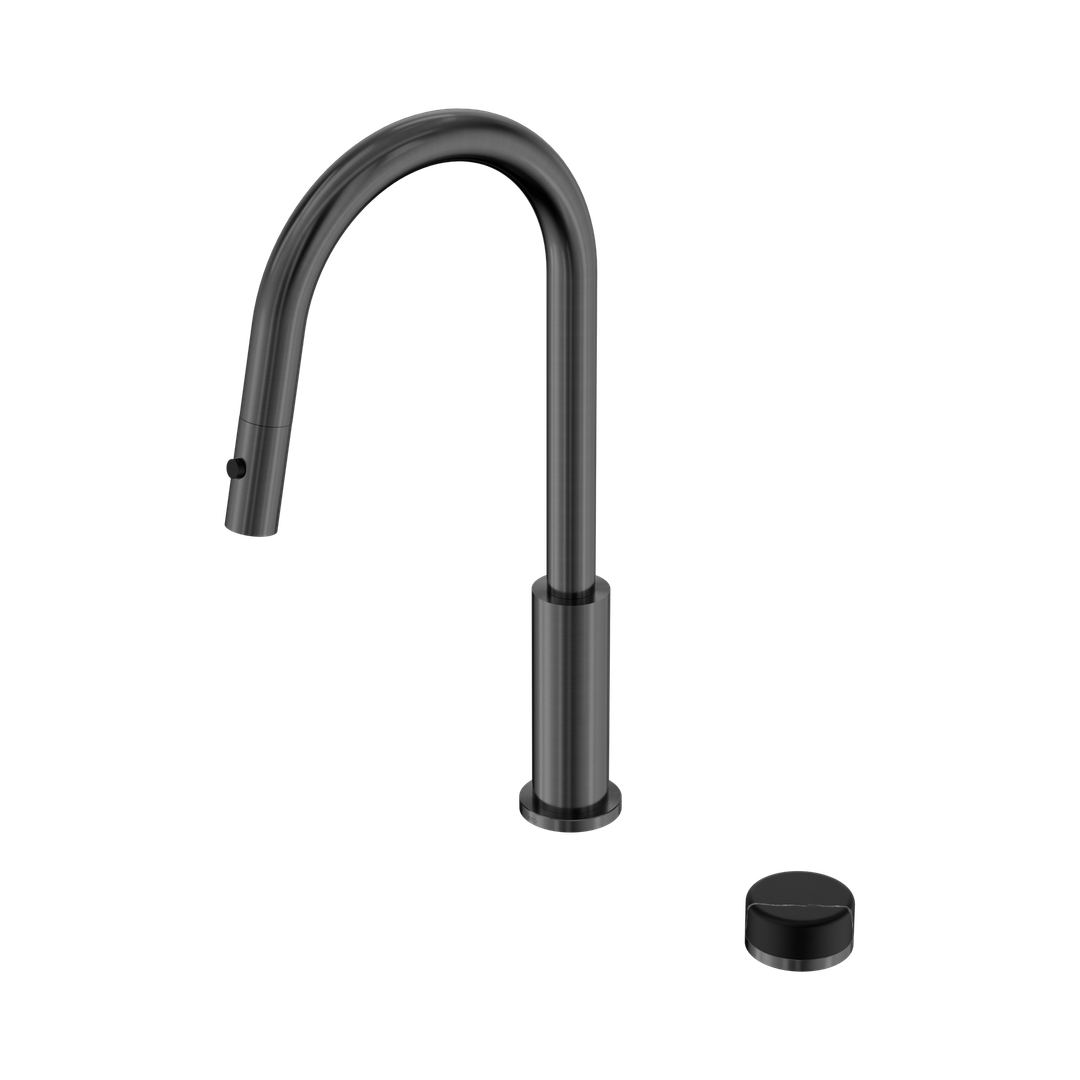 Nero Serenity Progressive Pull Out Kitchen Set With Marquina Black Handle Gun Metal
