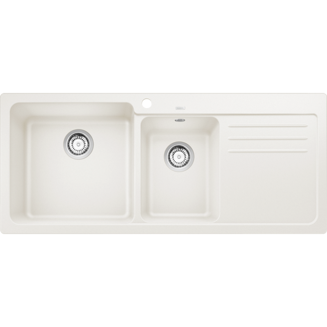 Blanco Naya8Sw Silgranit 1&1/2 Bowl Inset Sink & Drainer White