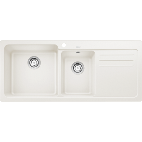 Blanco Naya8Sw Silgranit 1&1/2 Bowl Inset Sink & Drainer White