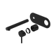 Nero Dolce Ii Wall Basin/Bath Mixer Trim Kits Only Matte Black