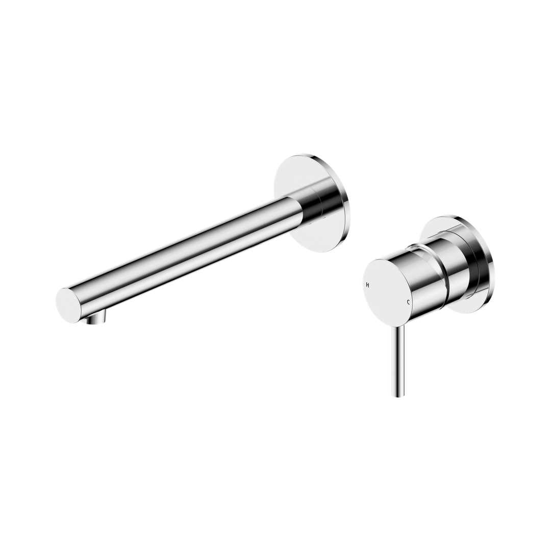 Nero Dolce Ii Wall Basin/Bath Mixer Separate Back Plate Chrome