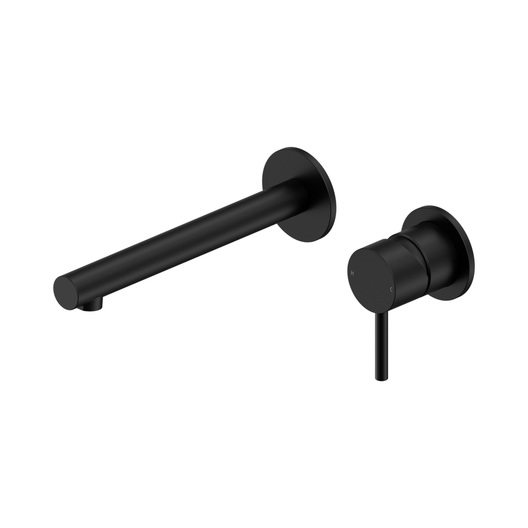 Nero Dolce Ii Wall Basin/Bath Mixer Separate Back Plate Matte Black