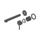 Nero Dolce Ii Wall Basin/Bath Mixer Separate Back Plate Trim Kits Only Gun Metal