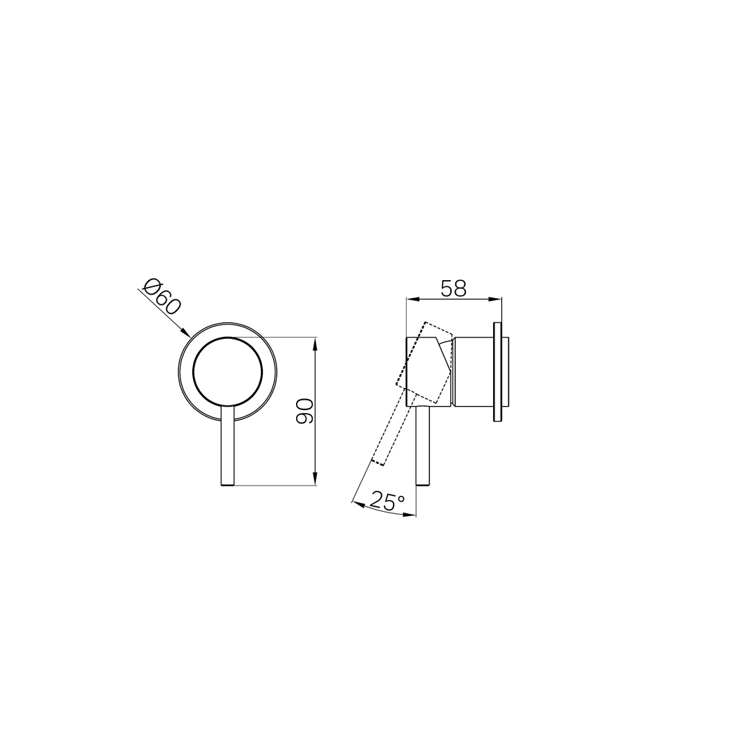 Nero Dolce Ii Shower Mixer Trim Kits Only Matte Black