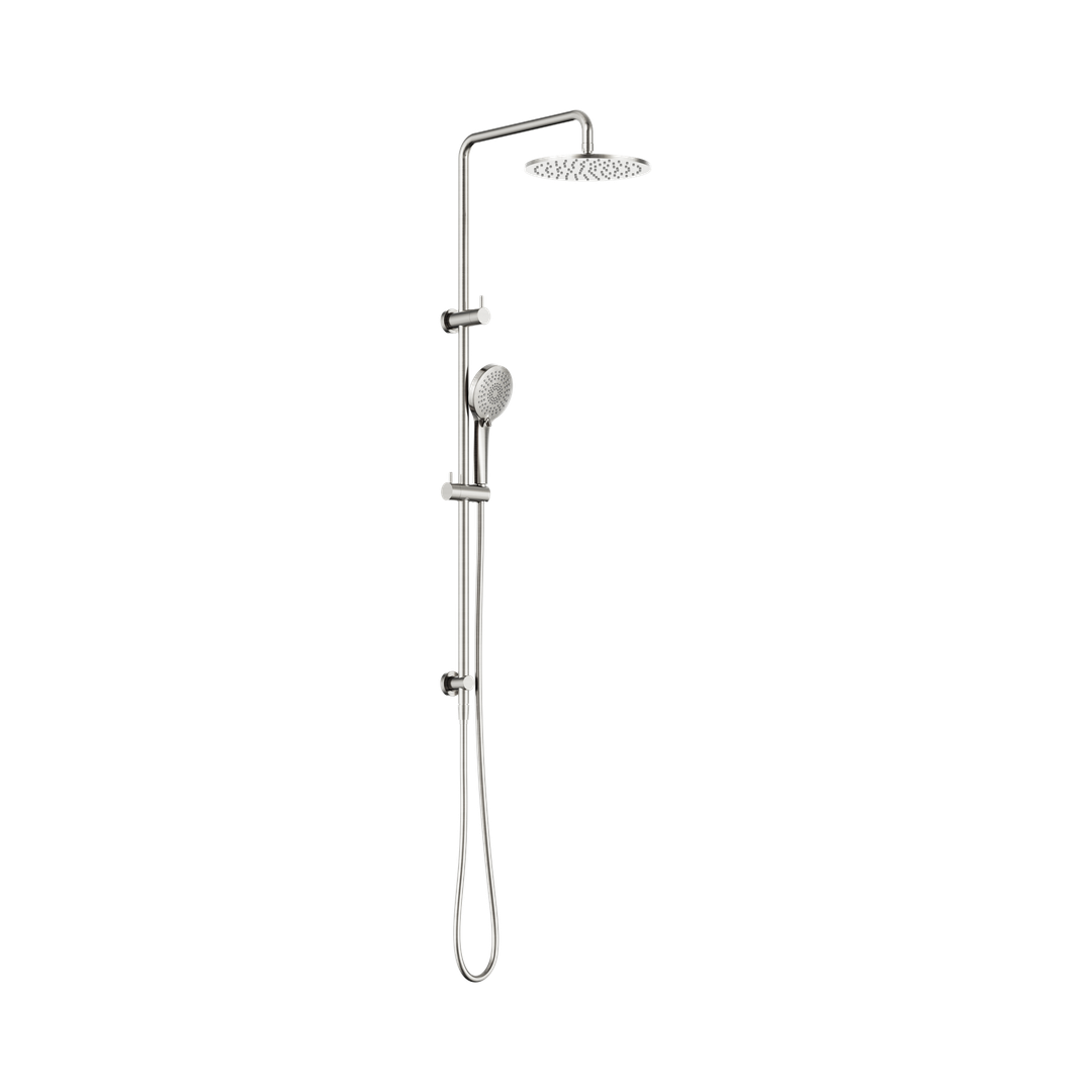 Harmony Bassini Plus Twin Shower Brushed Nickel (Matches Senza)