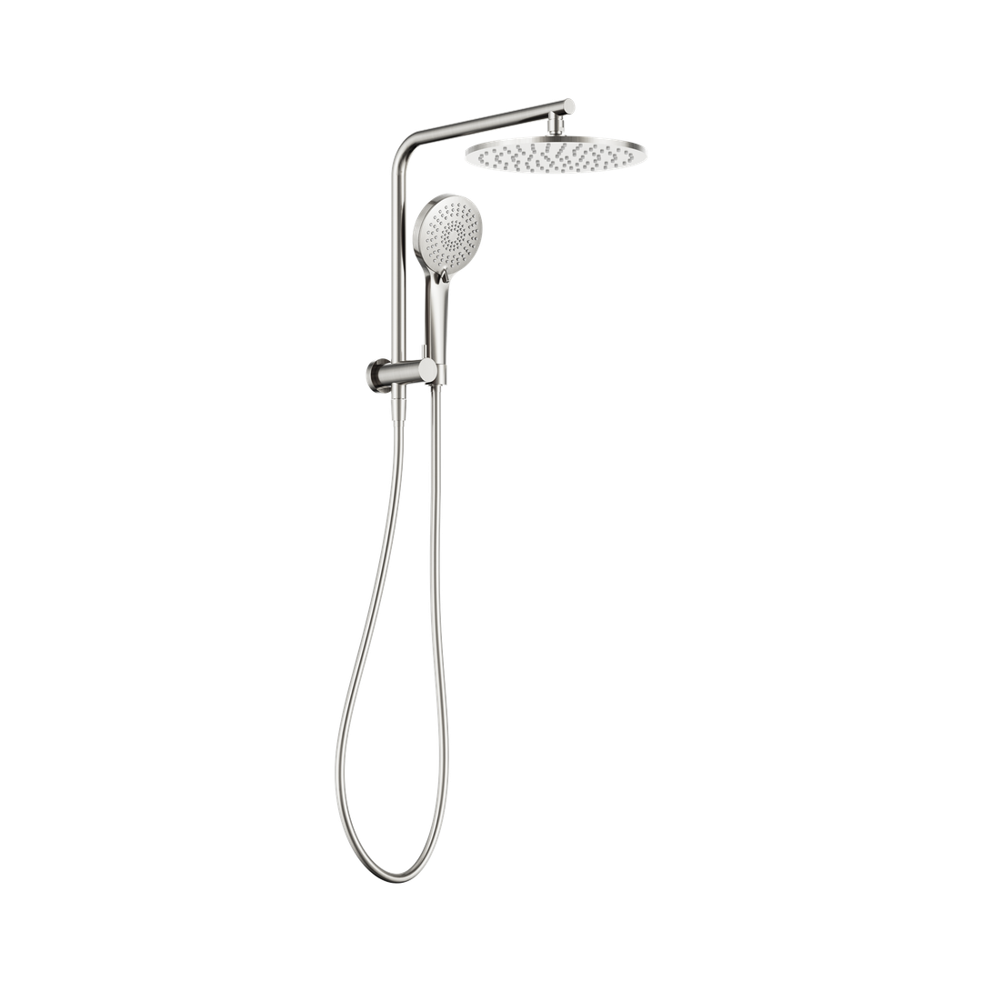 Harmony Bassini Plus Mini Twin Shower Brushed Nickel (Matches Senza)