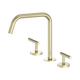 Nero Mecca Lever Bath/Kitchen Set Edge Spout Ii Brushed Gold