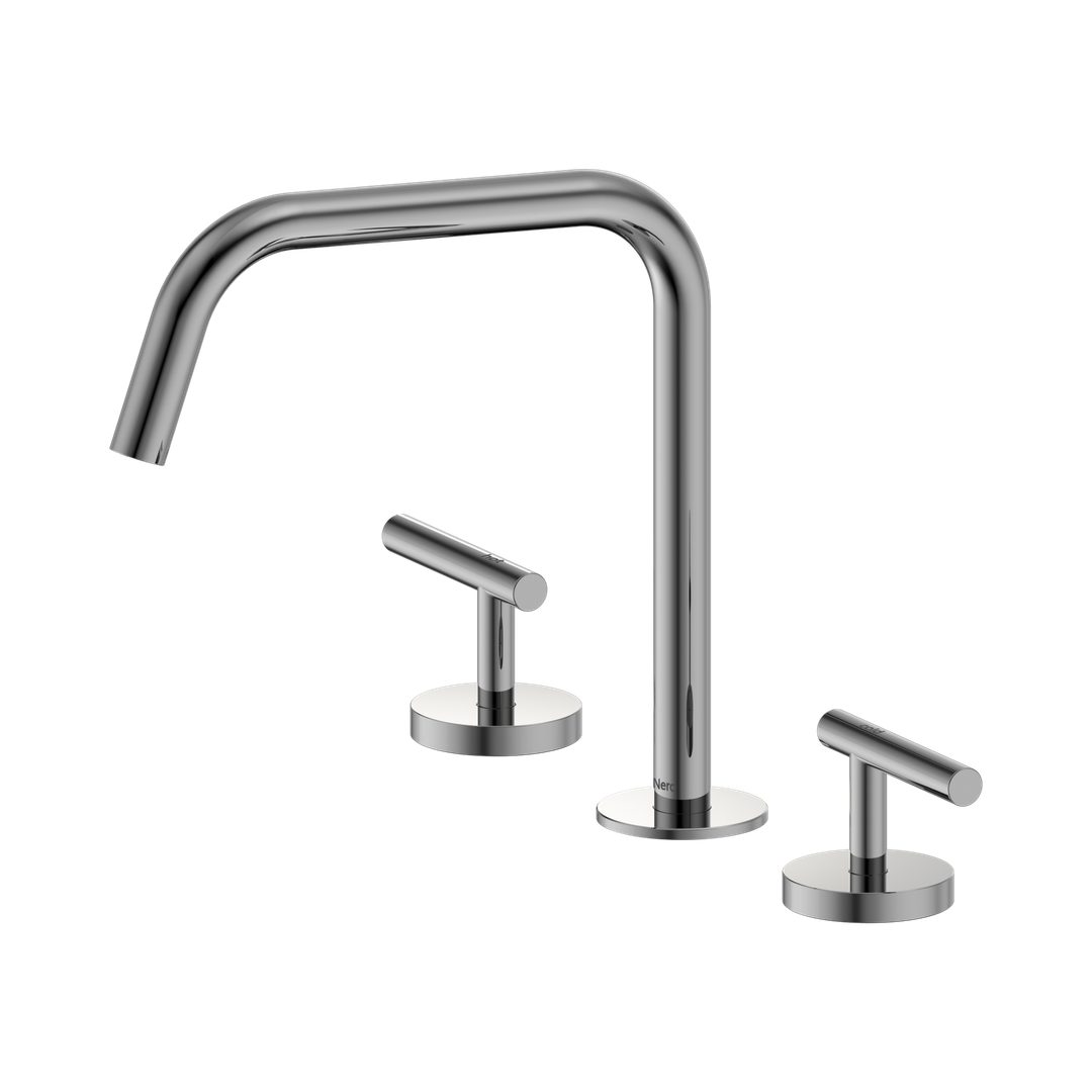 Nero Mecca Lever Bath/Kitchen Set Edge Spout Ii Chrome