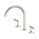 Nero Mecca Lever Bath/Kitchen Set Arc Spout Brushed Nickel