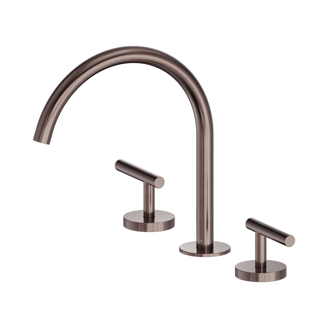 Nero Mecca Lever Bath/Kitchen Set Arc Spout Brushed Bronze