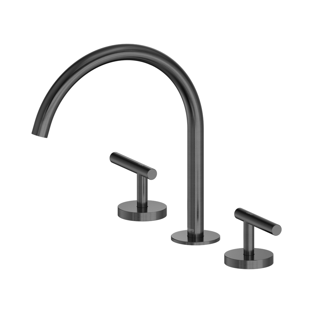 Nero Mecca Lever Bath/Kitchen Set Arc Spout Gun Metal