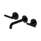 Nero Mecca Lever Wall Basin/Bath Set 160Mm Spout Matte Black