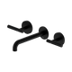 Nero Mecca Lever Wall Basin/Bath Set 185Mm Spout Matte Black