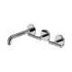 Nero Mecca Lever Wall Basin/Bath Set 160Mm Offset Spout Chrome