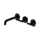 Nero Mecca Lever Wall Basin/Bath Set 160Mm Offset Spout Matte Black