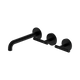 Nero Mecca Lever Wall Basin/Bath Set 185Mm Offset Spout Matte Black
