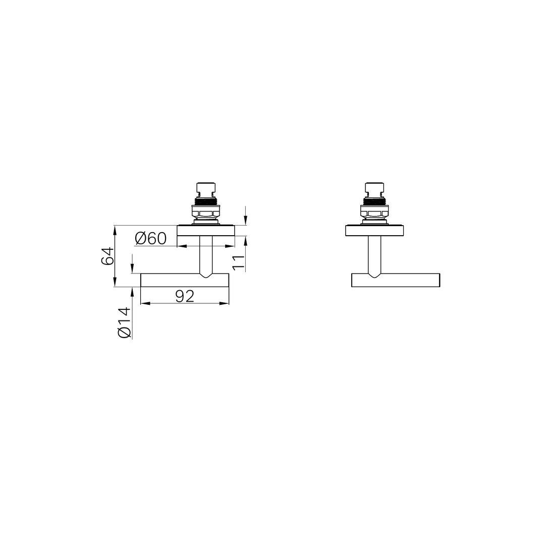 Nero Mecca Lever Wall Top Assembly Matte Black