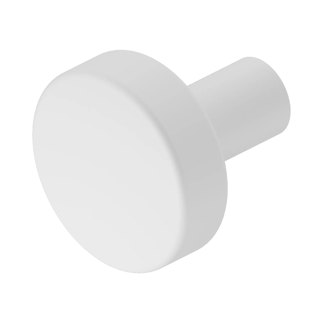 Nero Mecca Cabinet Knob – Ø26 Matte White