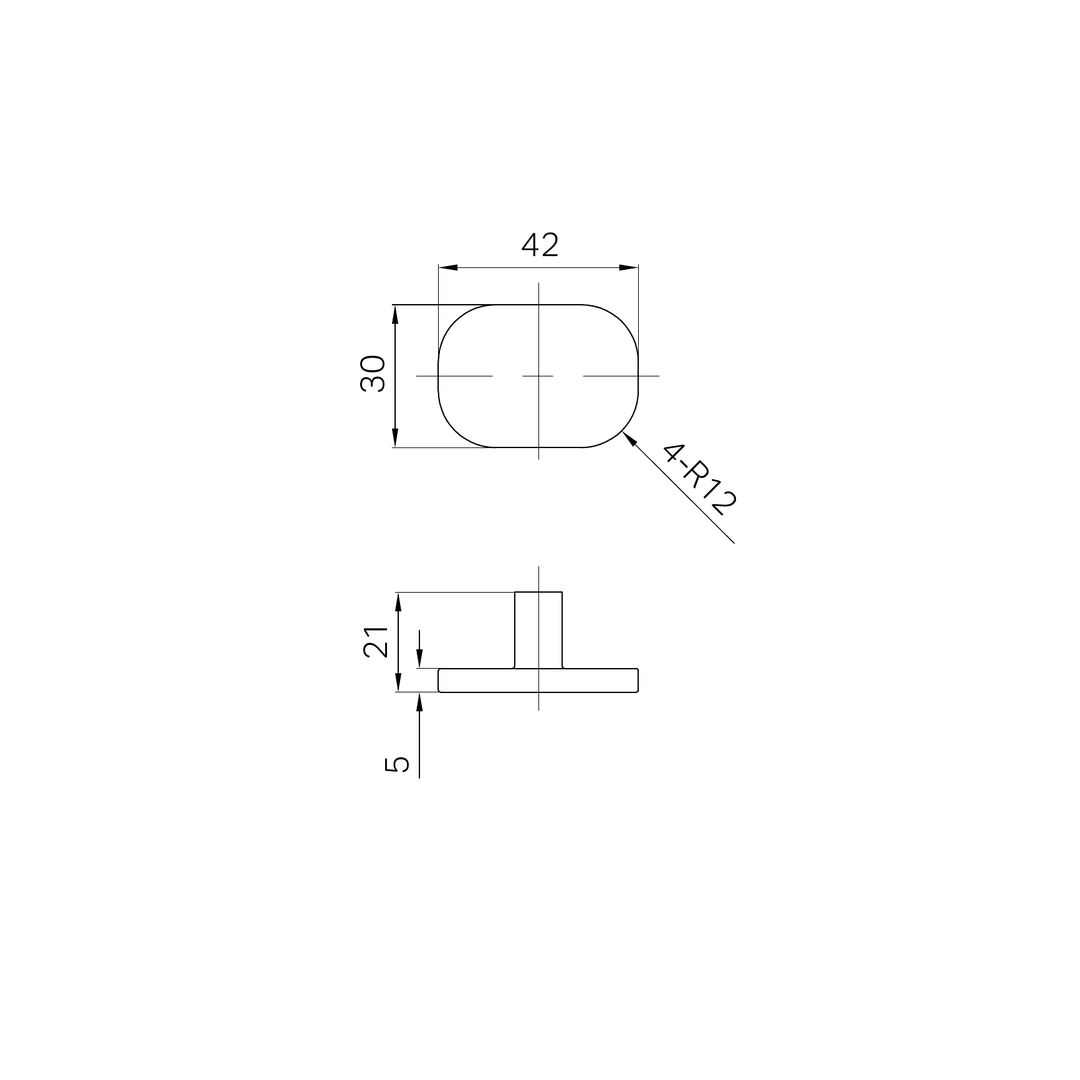 Nero Bianca Cabinet Knob Matte Black