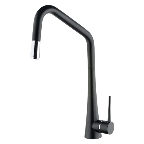 Abey Armando Vicario Tink Side Lever Pull Out Sink Mixer Black
