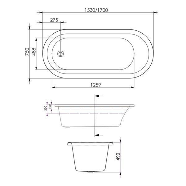 Uno Spa Contour 12 Jetss 1700mm